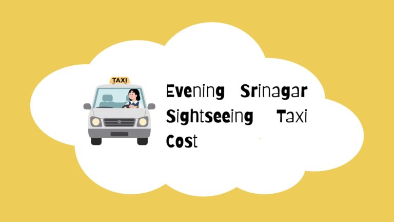Evening Srinagar Taxi Cost
