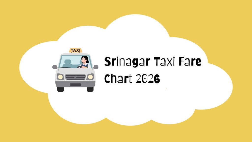 Srinagar Taxi Fare Chart 2026