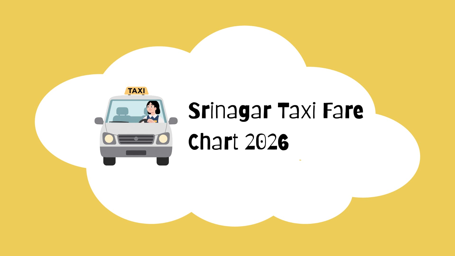 Srinagar Taxi Fare Chart 2026
