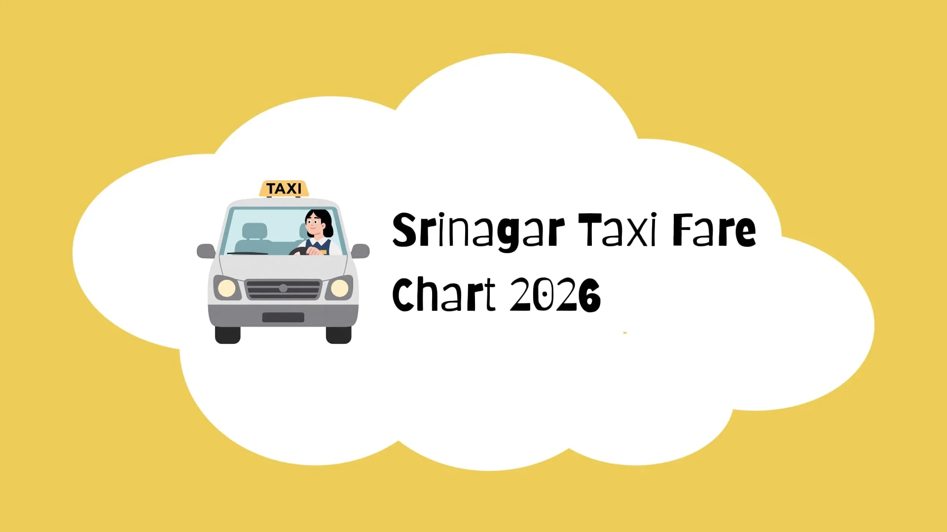 Srinagar Taxi Fare Chart 2026